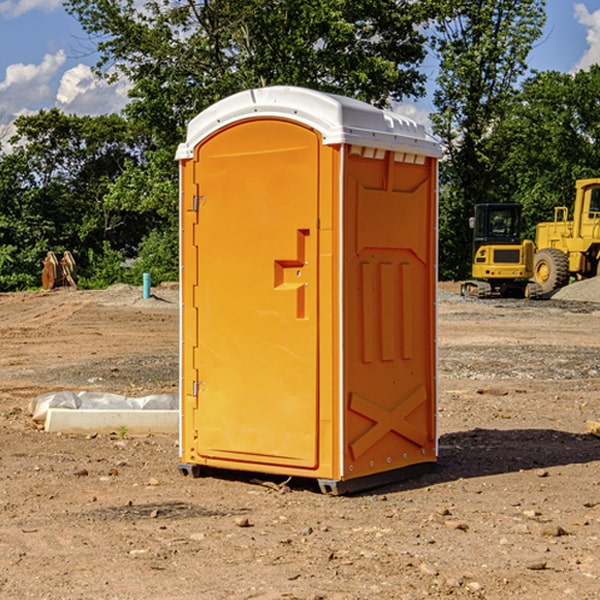 how often are the porta potties cleaned and serviced during a rental period in Holloway MN